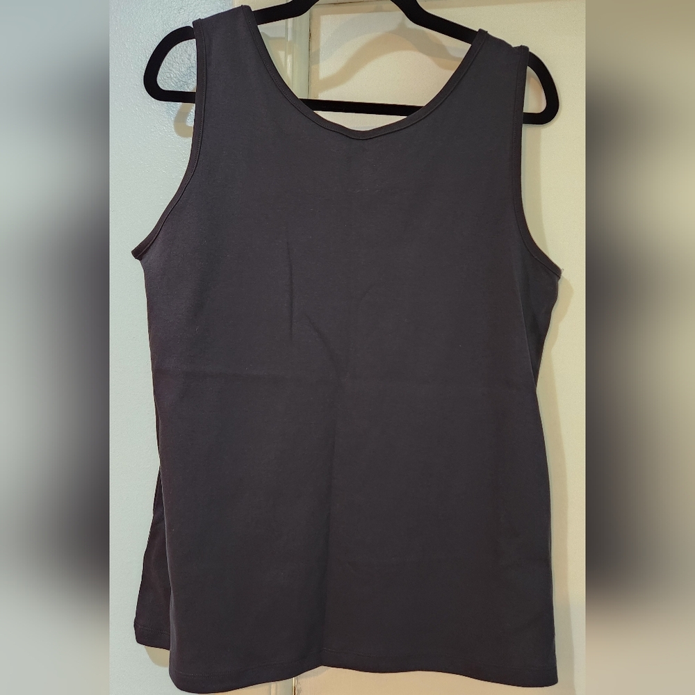 Women's Lands End Black Tank Top, Size L - Picture 6 of 7